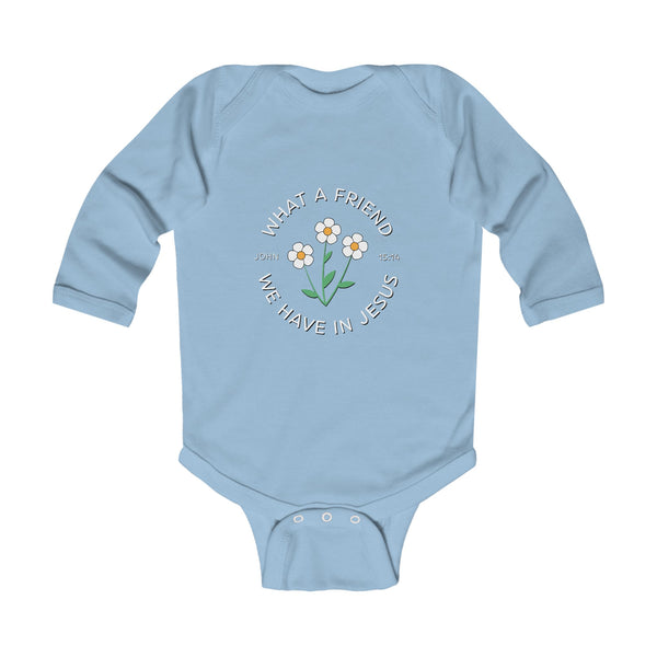 Friend in Jesus Infant Long Sleeve Bodysuit